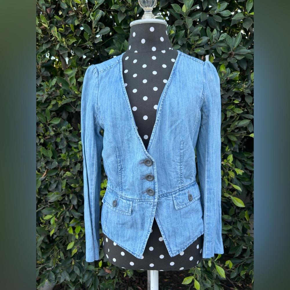 Juicy Couture Women's Blue Denim Jacket Size Small - Picture 2 of 10